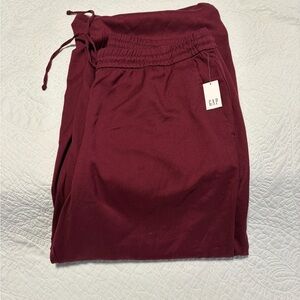 GAP Burgundy Elastic Waist Joggers